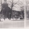 Old church in snow 1950s